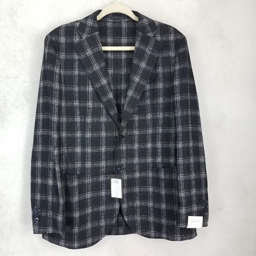 NEW L.B.M. 1911 Tailored Men's 50R Plaid Blazer Suit Jacket Sport Coat NWT $995